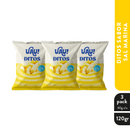 3 Pack UAU Ditos con Sal Marina 120gr