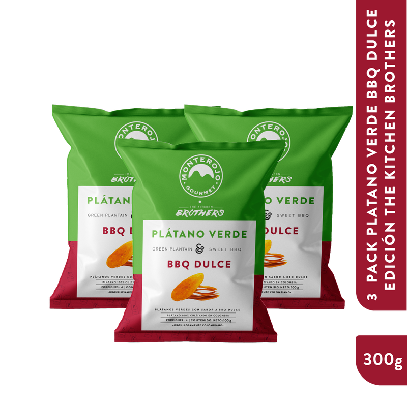 3 Pack Plátano Verde Bbq Dulce MR X THE KITCHEN BROTHERS 300 gr