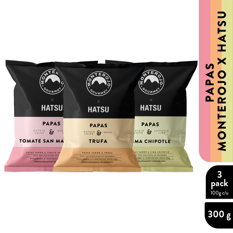 3 Pack Papas MonteRojo x Hatsu  300 gr