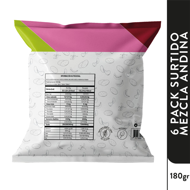 Six Pack Mezcla Andina Surtido 180gr