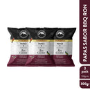 3 Pack Papas Sabor a BBQ Ron 300 gr