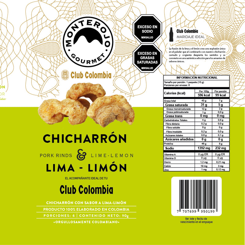 3 Pack Chicharrón Carnudos Lima limón 270gr