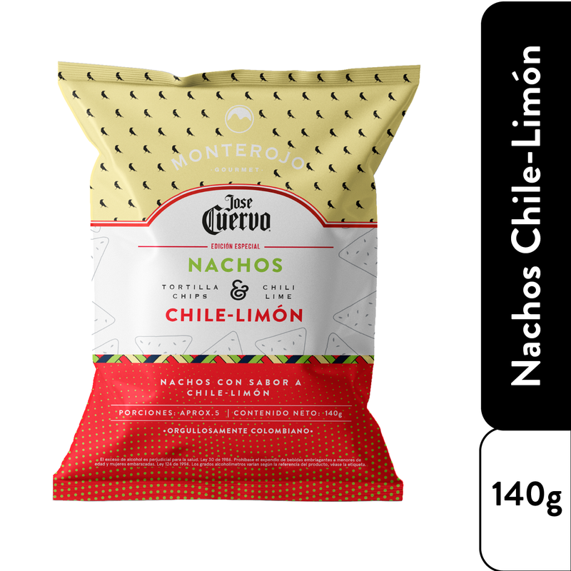 1 Pack Nachos Chile Limón José Cuervo 140gr