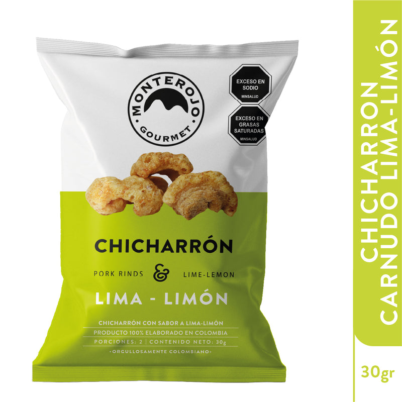 6 Pack Chicharrón Carnudos Lima limón 180gr