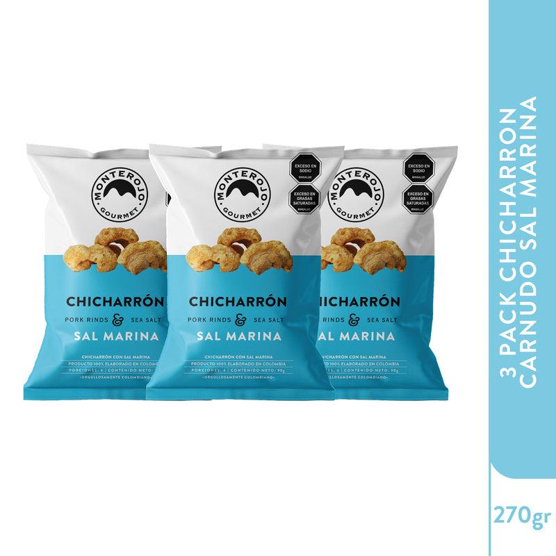 3 Pack Chicharrón Carnudo Sal Marina 270gr