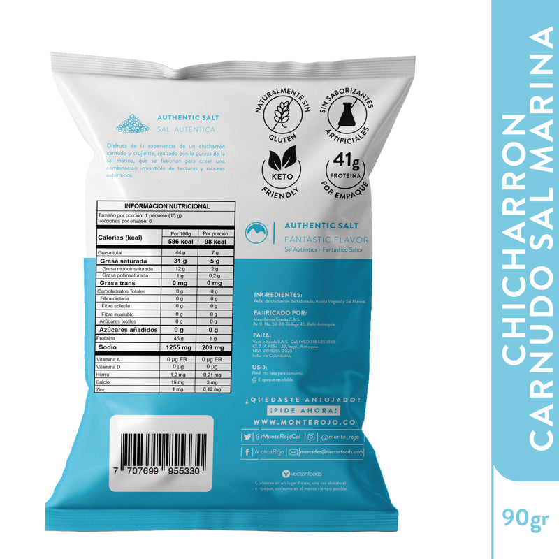 3 Pack Chicharrón Carnudo Sal Marina 270gr