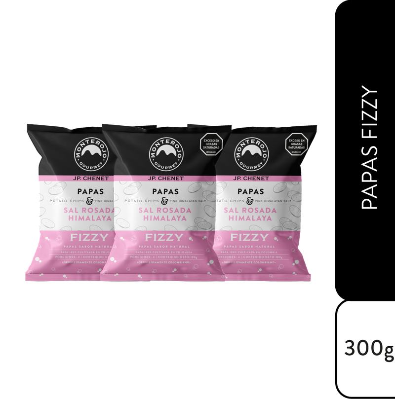 Edición Especial Fizzy! 3 Pack Papas sal rosada del himalaya 300gr