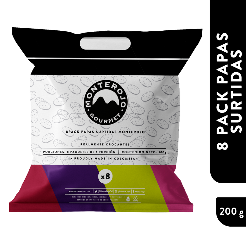 8 Pack Papas Surtidas 200gr