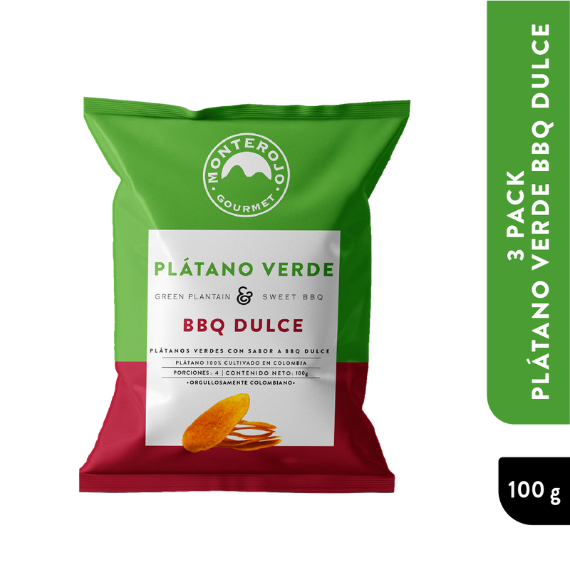3 Pack Plátano Verde Bbq Dulce 300gr