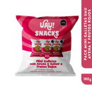 6 Pack mini galletas sabor Frutos Rojos 180gr