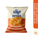 6 Pack UAU Ditos Sabor Queso Cheddar Amarillo 60gr