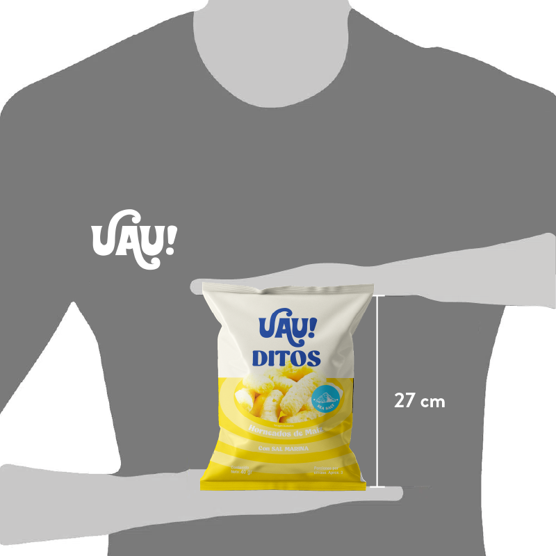 1 Pack UAU Ditos con Sal Marina 40gr