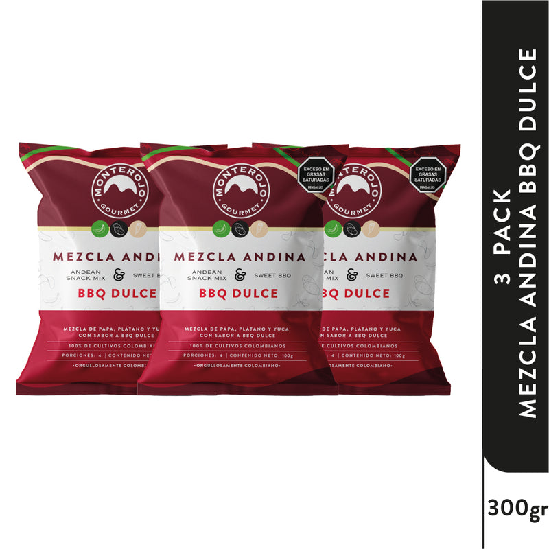 3 Pack Mezcla Andina BBQ Dulce 300 gr