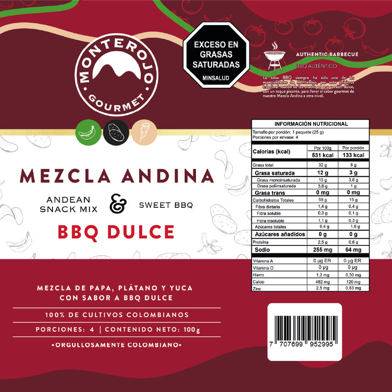 1 Pack Mezcla Andina BBQ Dulce 100 gr