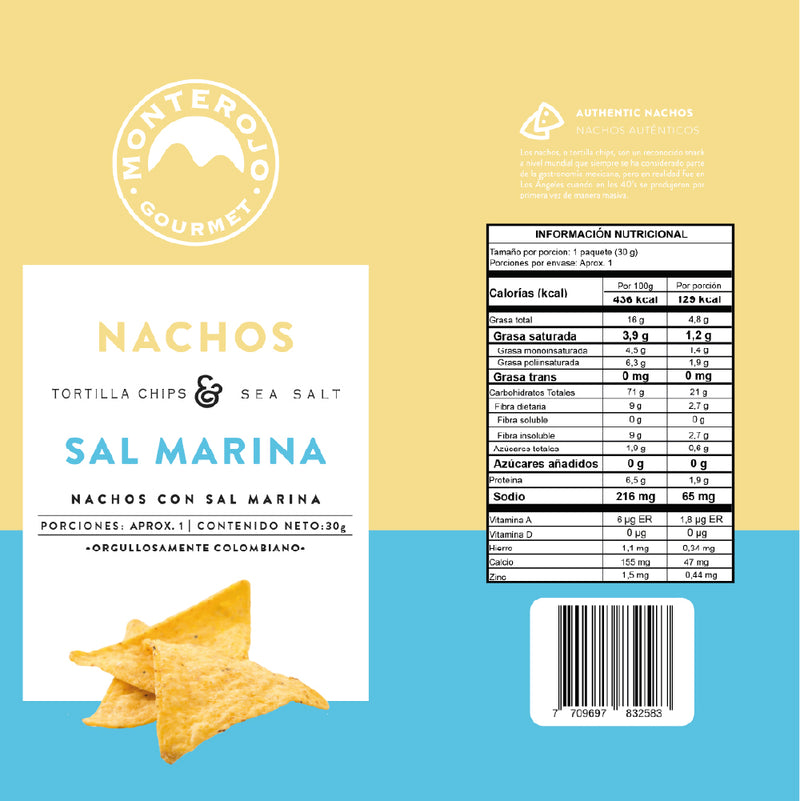 Six Pack Nachos Sal Marina 180gr