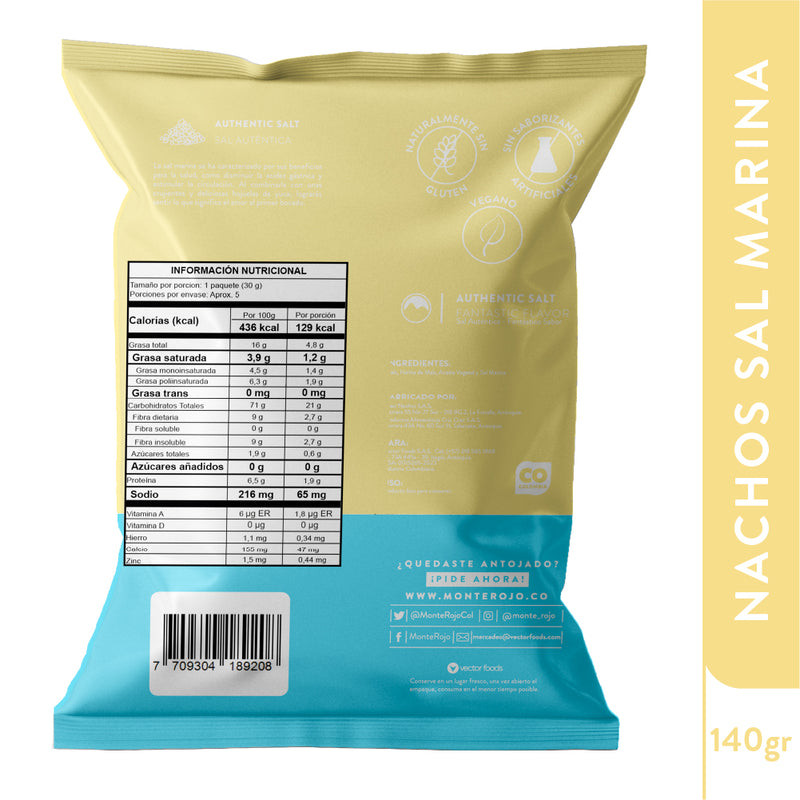 1 Pack Nachos Sal Marina 140 gr