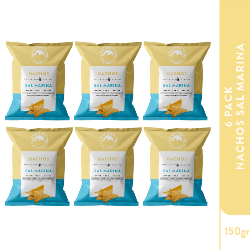 Six Pack Nachos Sal Marina 180gr