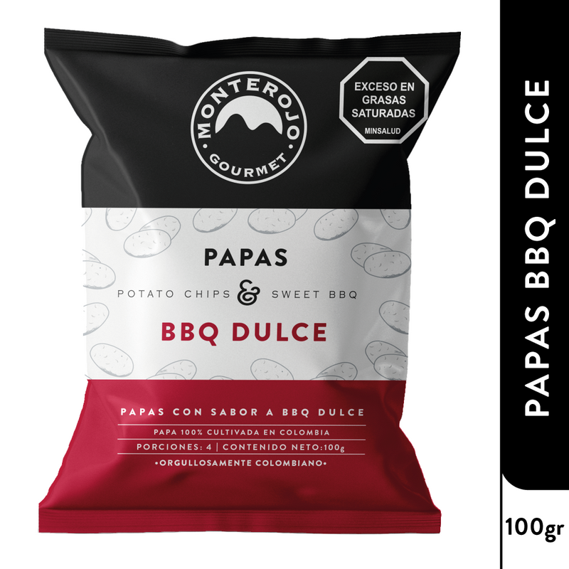 1 Pack Papas BBQ Dulce  100 gr