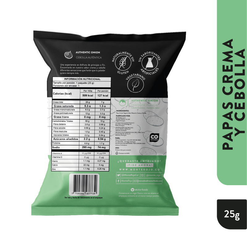 12 Pack Papas Crema y Cebolla 300gr