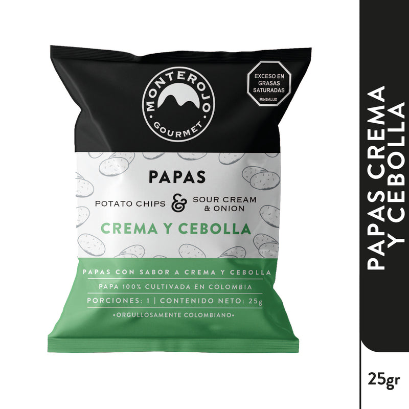 Six Pack Papas Crema y Cebolla 150gr