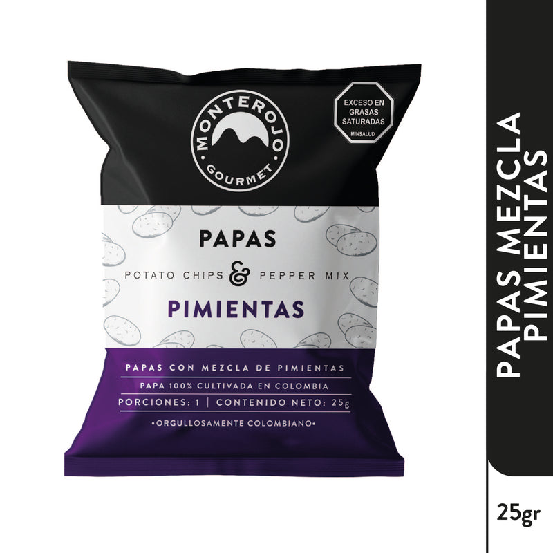 Six Pack Papas Mezcla Pimienta 150 gr