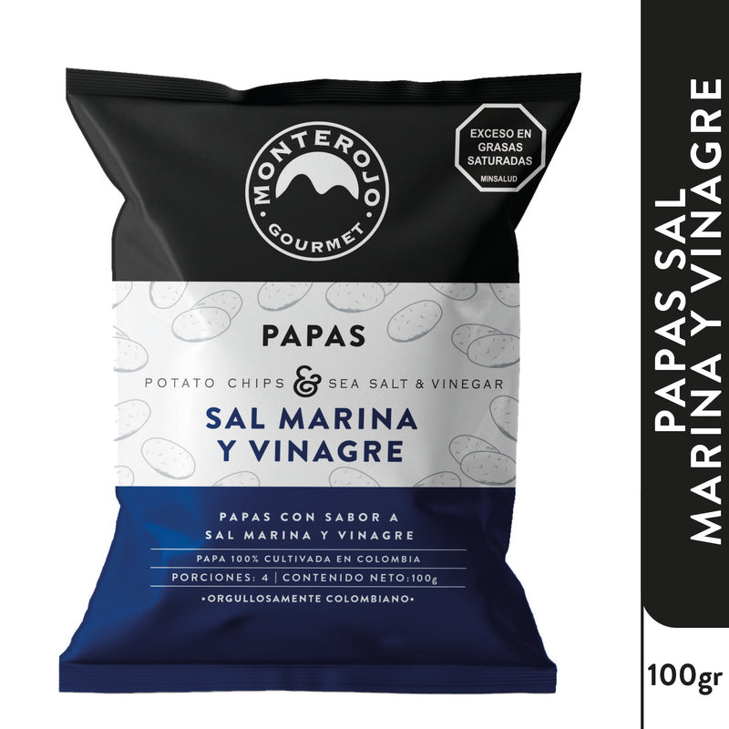 3 Pack Papas Sal Marina y Vinagre 300 gr