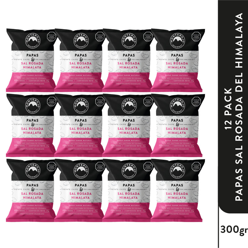 12 Pack Papas Sal Rosada del Himalaya 300gr