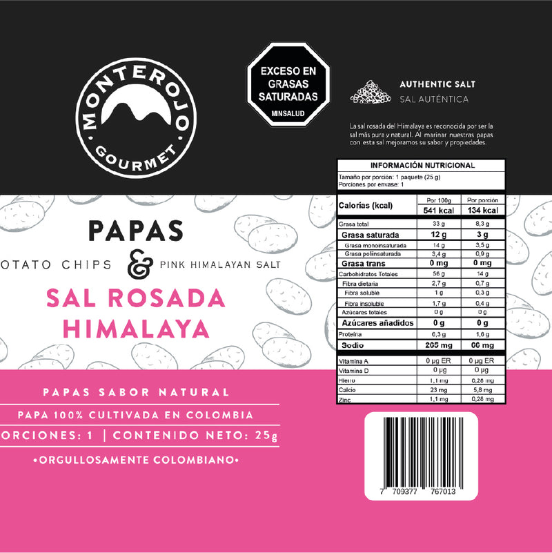 12 Pack Papas Sal Rosada del Himalaya 300gr