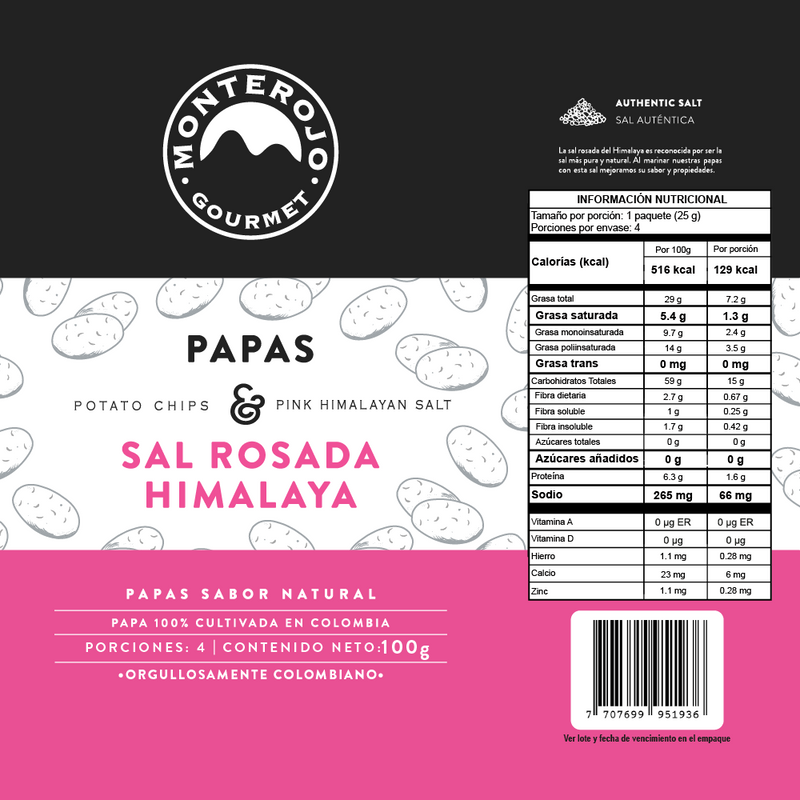 3 Pack Papas Sal Rosada del Himalaya 300gr