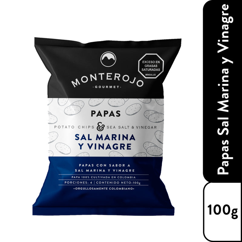 1 Pack Papas Sal Marina y Vinagre 100 gr