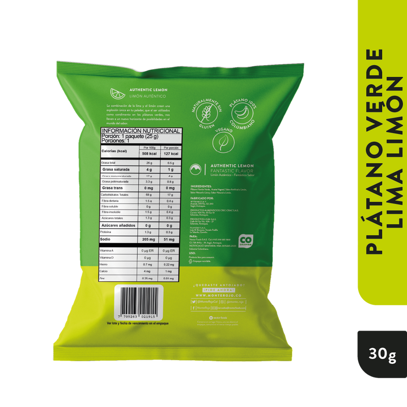 12 Pack Plátano Verde Lima Limón 360gr
