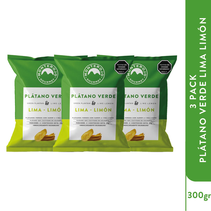 3 Pack Plátano Verde Lima Limón 300gr