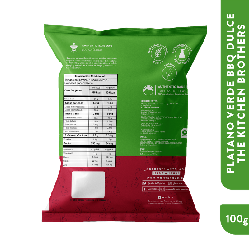3 Pack Plátano Verde Bbq Dulce MR X THE KITCHEN BROTHERS 300 gr