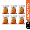 Paquete de 6 UAU Ditos Queso Cheddar 60g | UAU