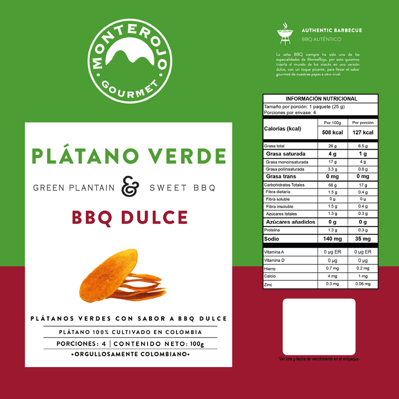 3 Pack Plátano Verde Bbq Dulce 300gr