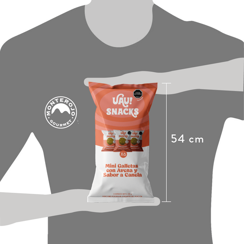 6 Pack mini galletas sabor Canela 180gr