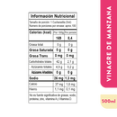 Vinagre de manzana con la madre 500ml - 100 porciones aprx