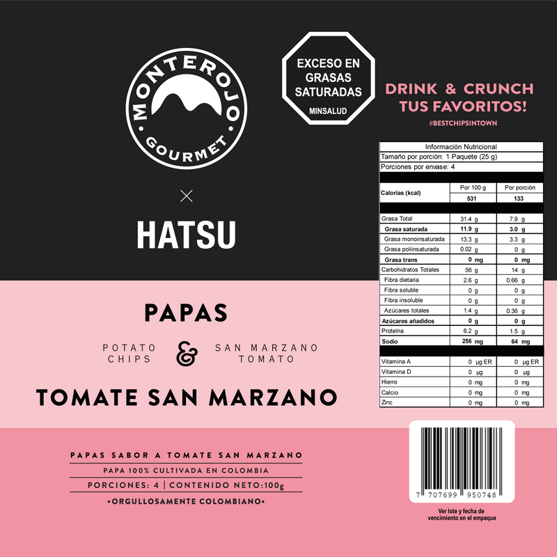 1 Pack Papas Tomate San Marzano MonteRojo x Hatsu  100 gr