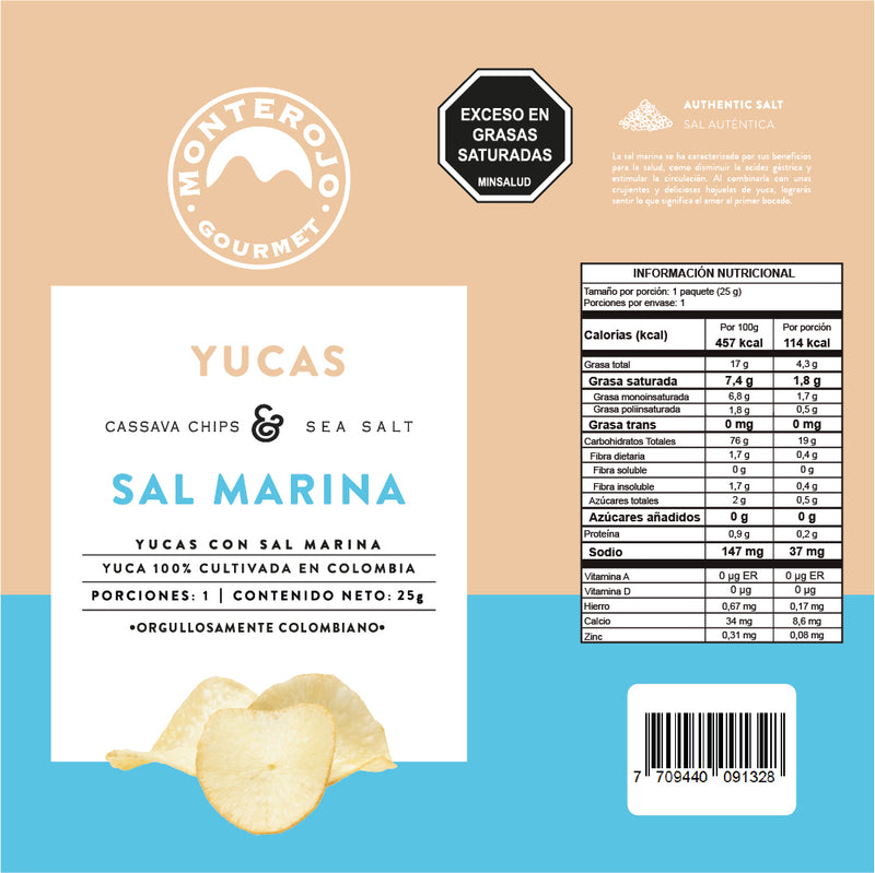 Six Pack Yucas Sal Marina 150gr