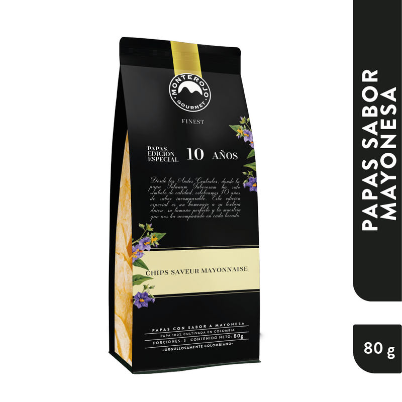 1 pack Papas Edición Especial 10 Años sabor Mayonesa 80 gr